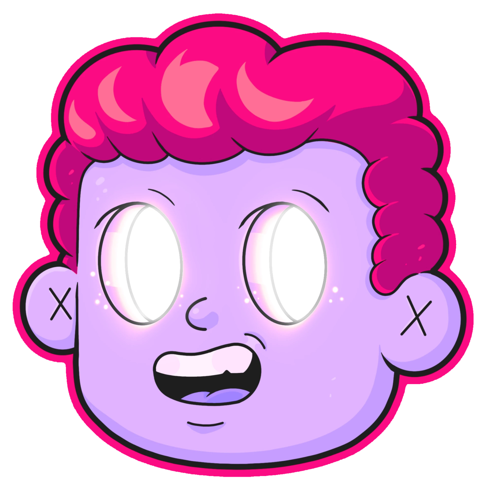 Illustriertes FeelsLiveMan Logo-Gesicht